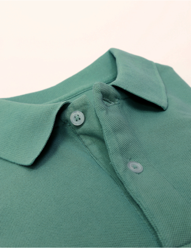 Polo manga corta lavado perdiz Verde 2