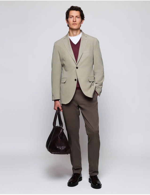 Chaqueta lino tencel lavada...