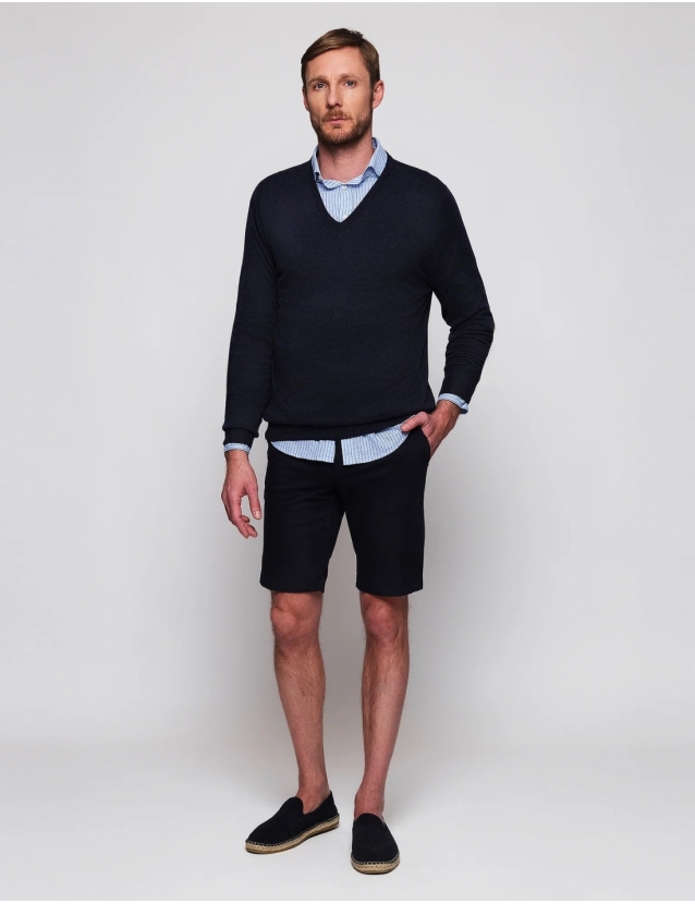 Jersey pico algodón Azul...