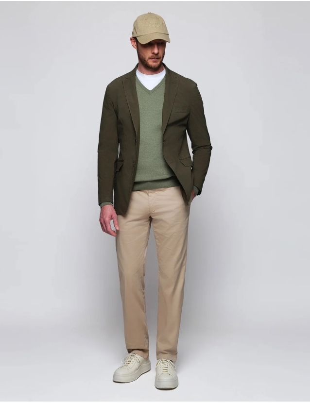 Jersey pico algodón Verde