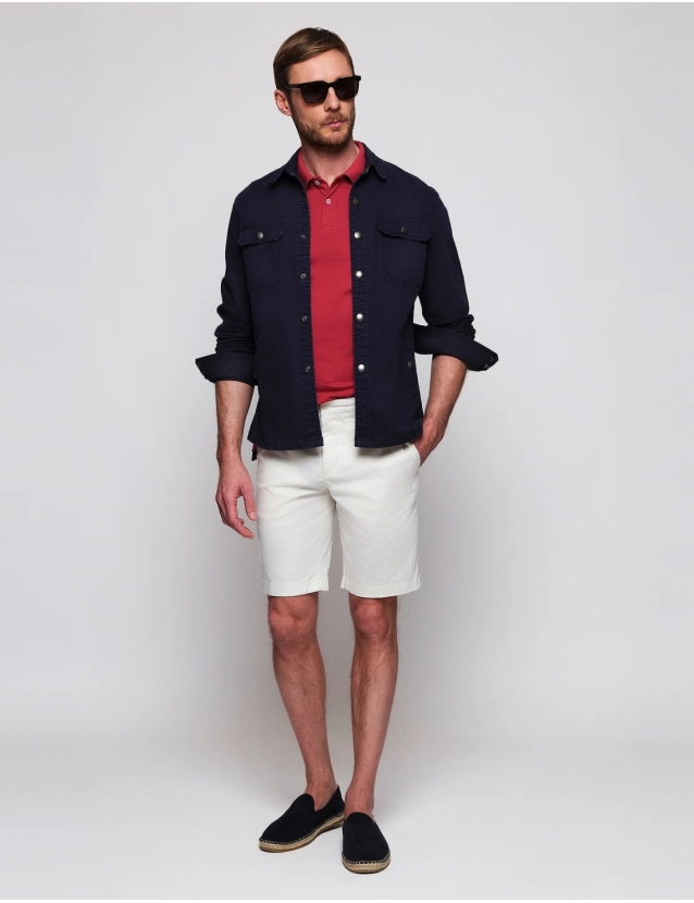 Polo pique manga corta Rojo