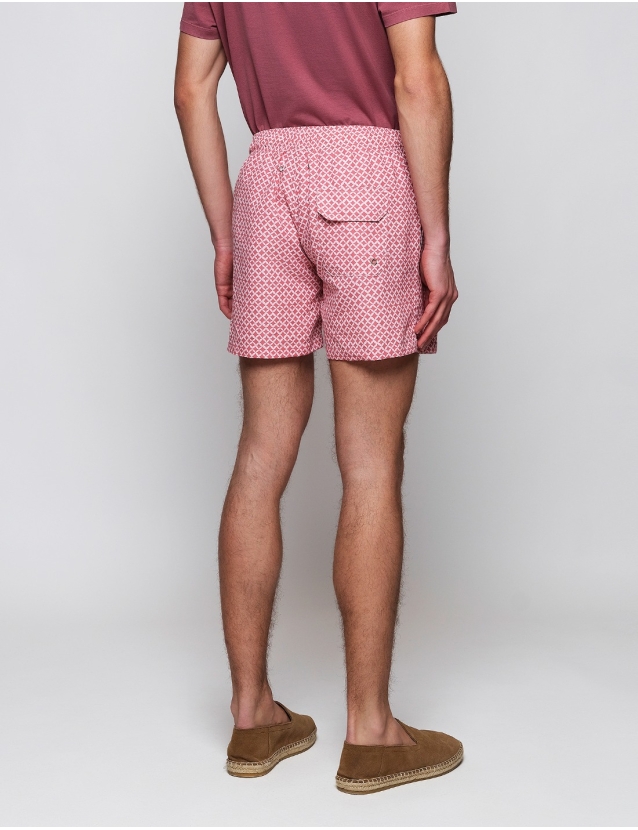 Traje de baño geometrico Rojo 2