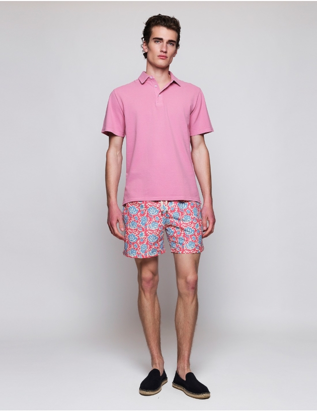 Traje de baño magnolias Fresa