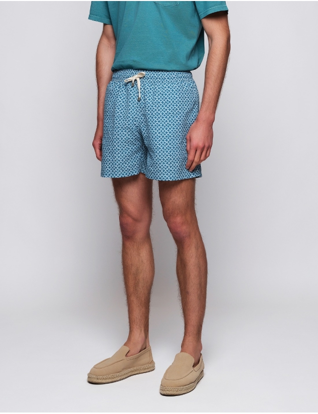 Traje de baño geometrico Verde 2