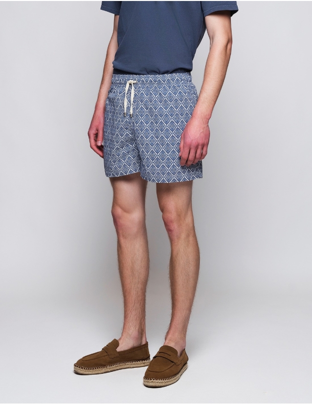 Traje de baño ikat Azul 2