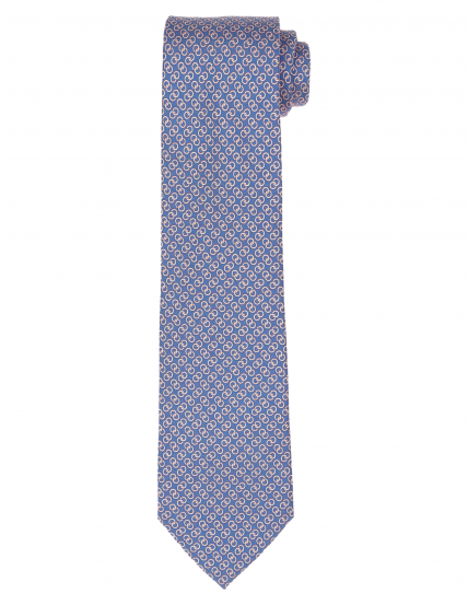 Corbata doble aro Azul/rosa