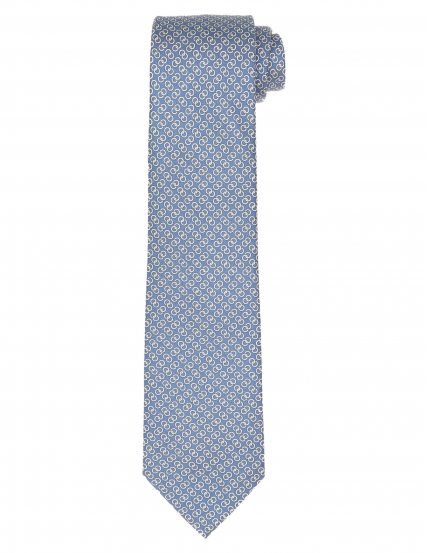 Corbata doble aro Azul/blanco