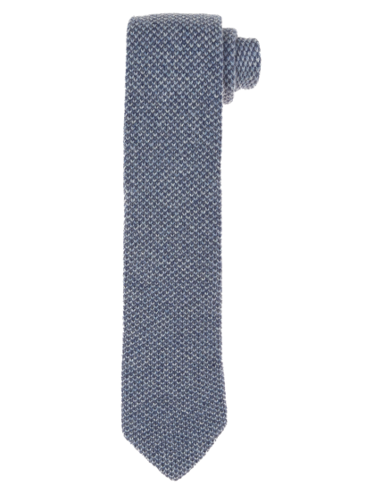 Corbata maglia cashmere Azul claro/azul