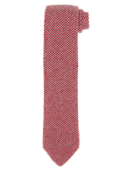 Corbata maglia cashmere Rojo/azul