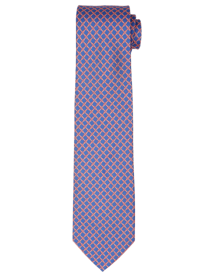 Corbata cadena nudo Azul/rosa