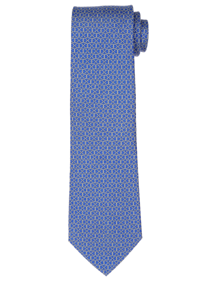 Corbata cadena horizontal Azul/azul