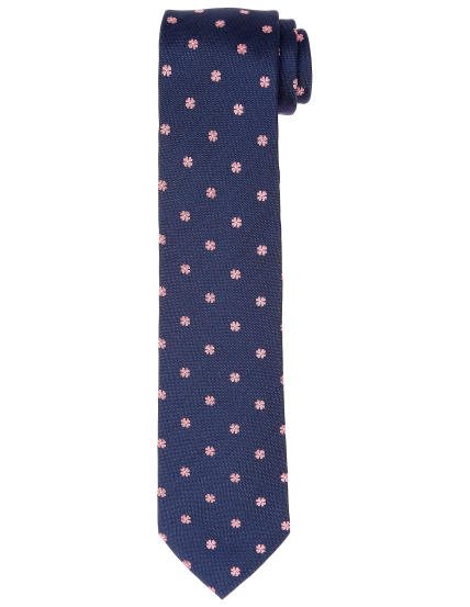 Corbata trebol Azul/rosa