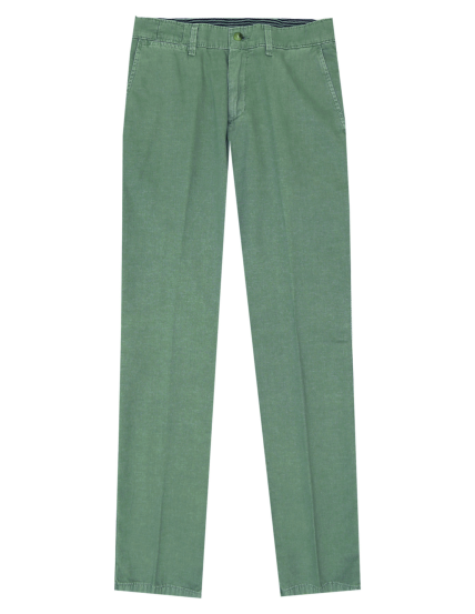 Pantalón lino algodón Verde