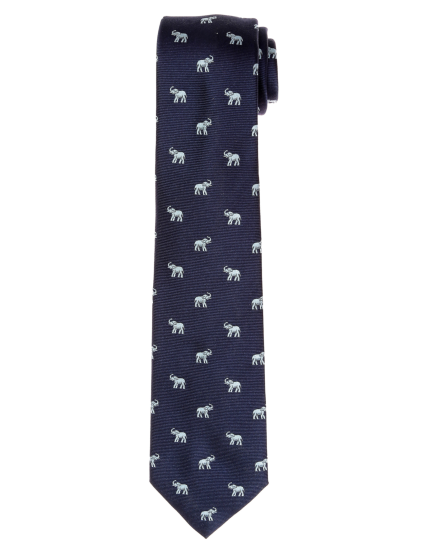 Corbata elefantes Azul/azul
