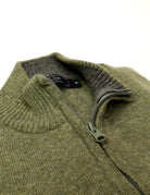 Jersey cremallera lana Verde