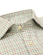 Camisa sport viela cuadro pequeño Burdeos/azul