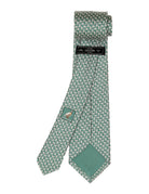 Corbata ballenas Verde/gris
