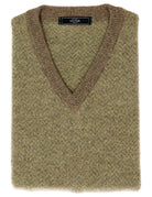 Jersey espiga lana Verde/beige