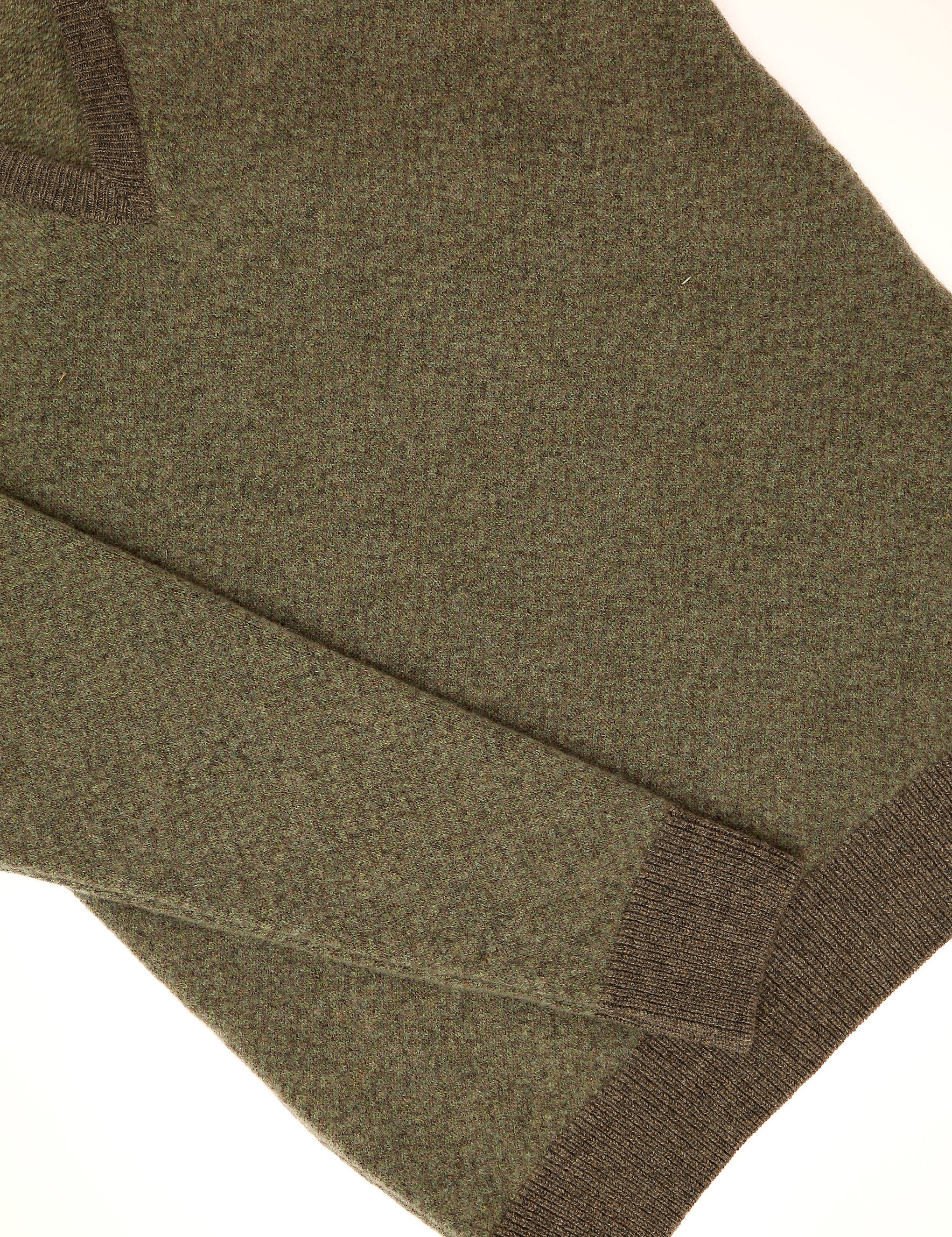 Jersey espiga lana Verde/beige