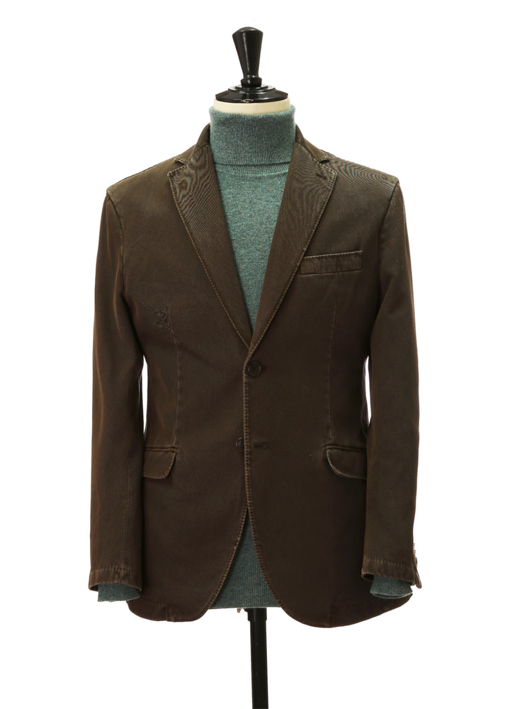 Chaqueta sarga lavada Verde