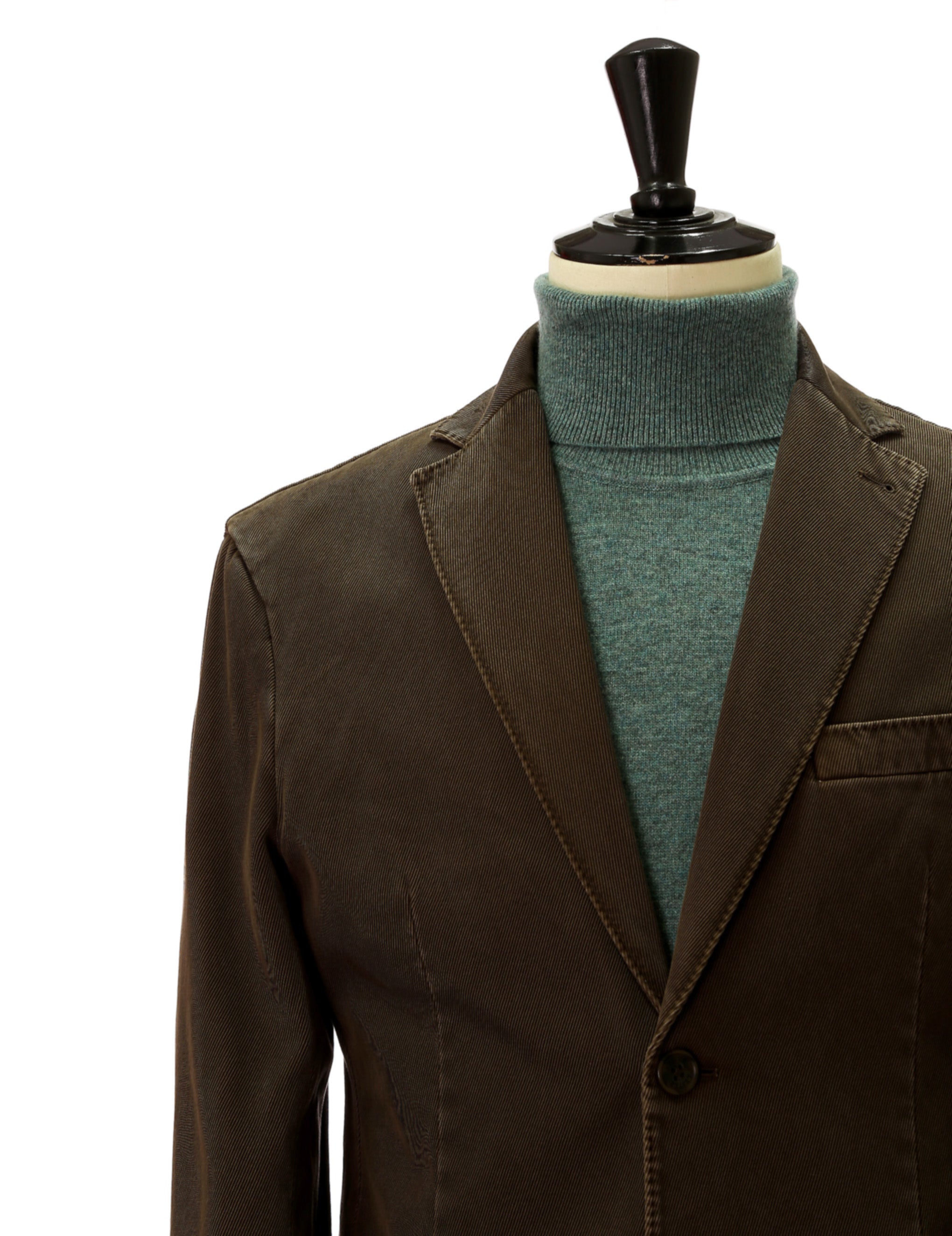 Chaqueta sarga lavada Verde