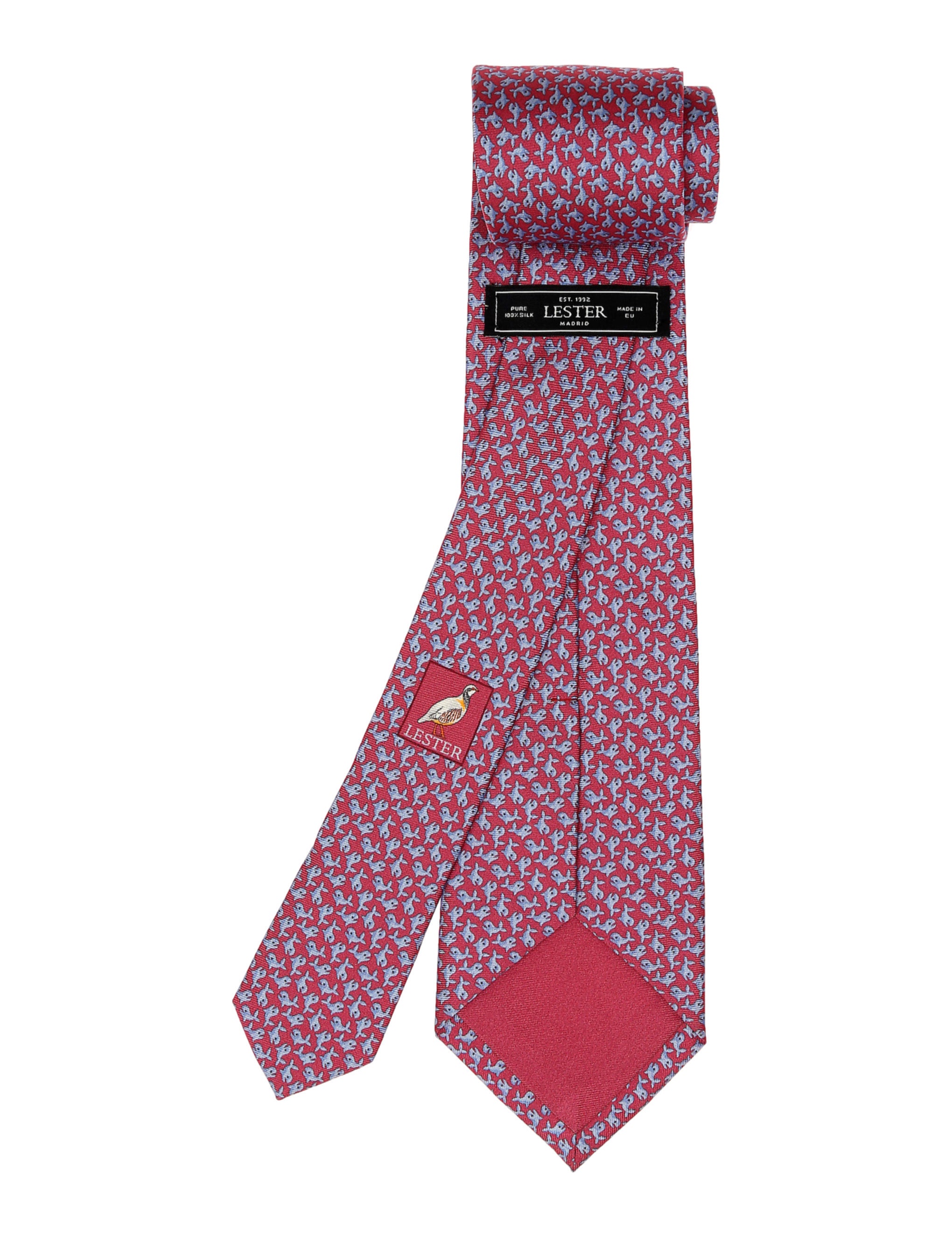 Corbata ballenas Burdeos/azul