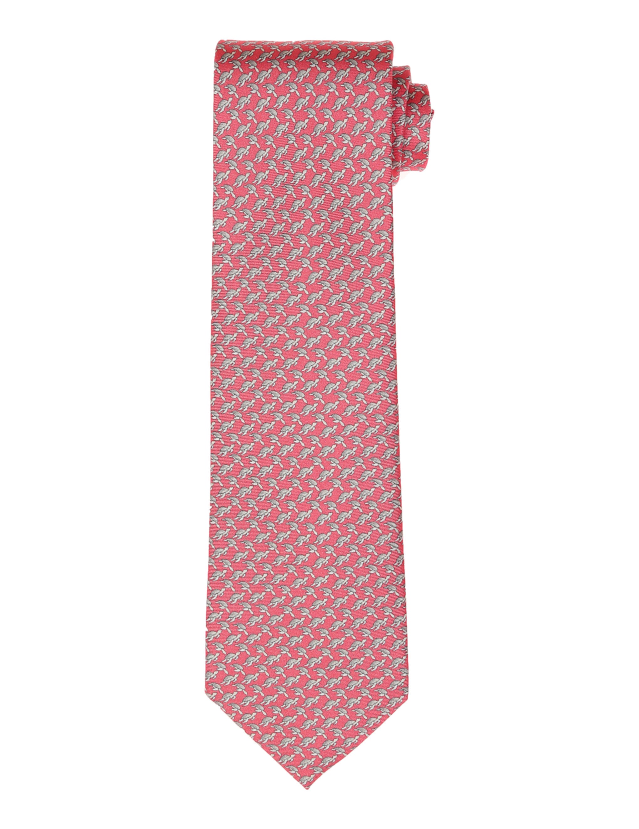 Corbata tortugas Rosa/gris