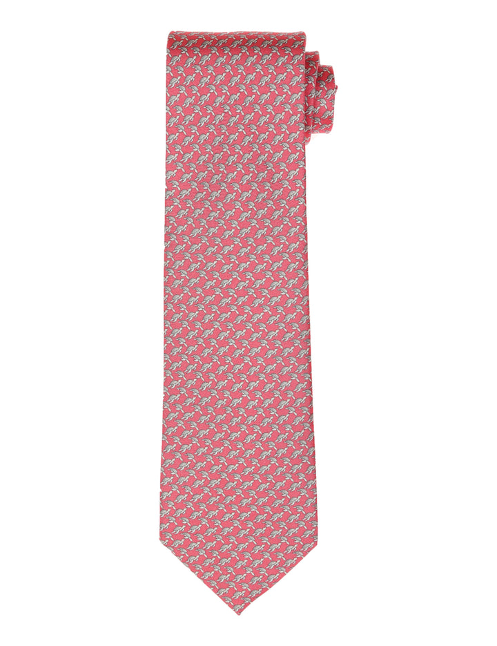 Corbata tortugas Rosa/gris