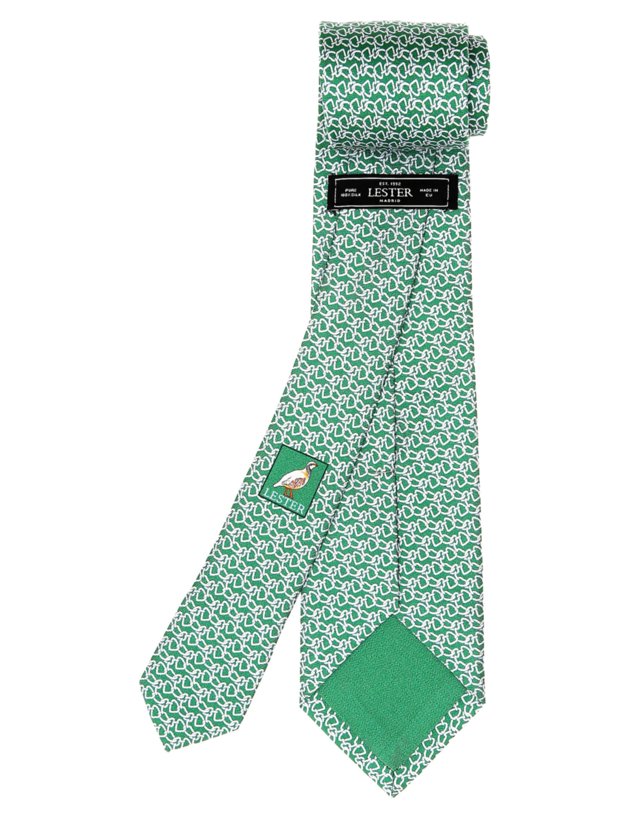 Corbata cadena horizontal Verde/azul