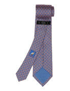 Corbata cadena horizontal Azul/rosa