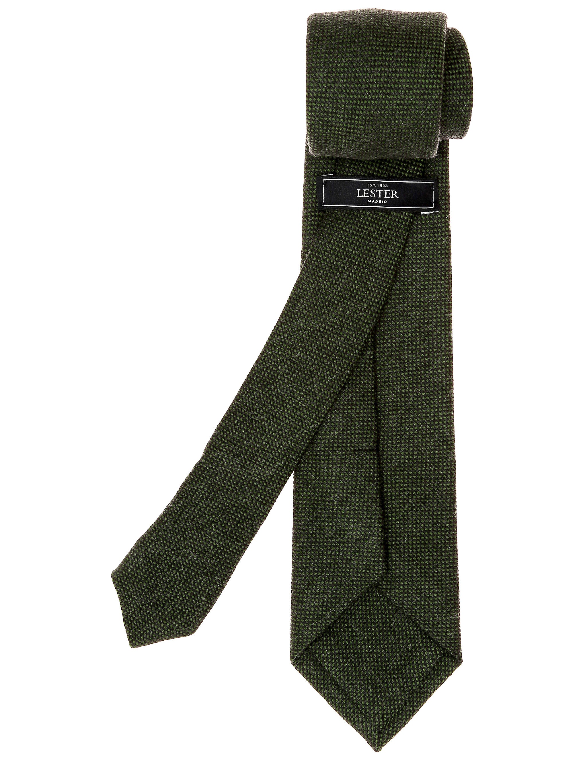 Corbata lana ojo de perdiz Verde oscuro