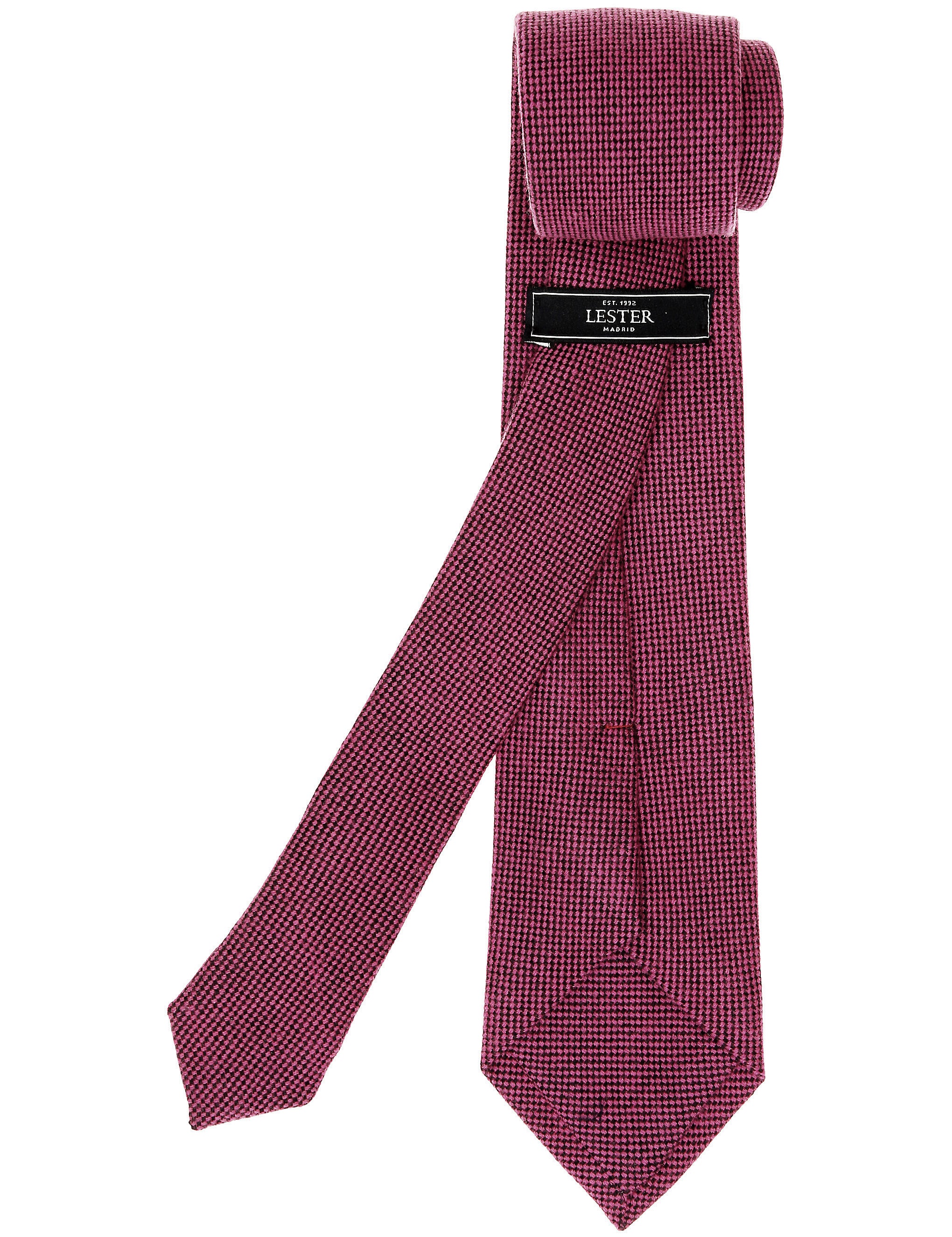 Corbata lana ojo de perdiz Rosa