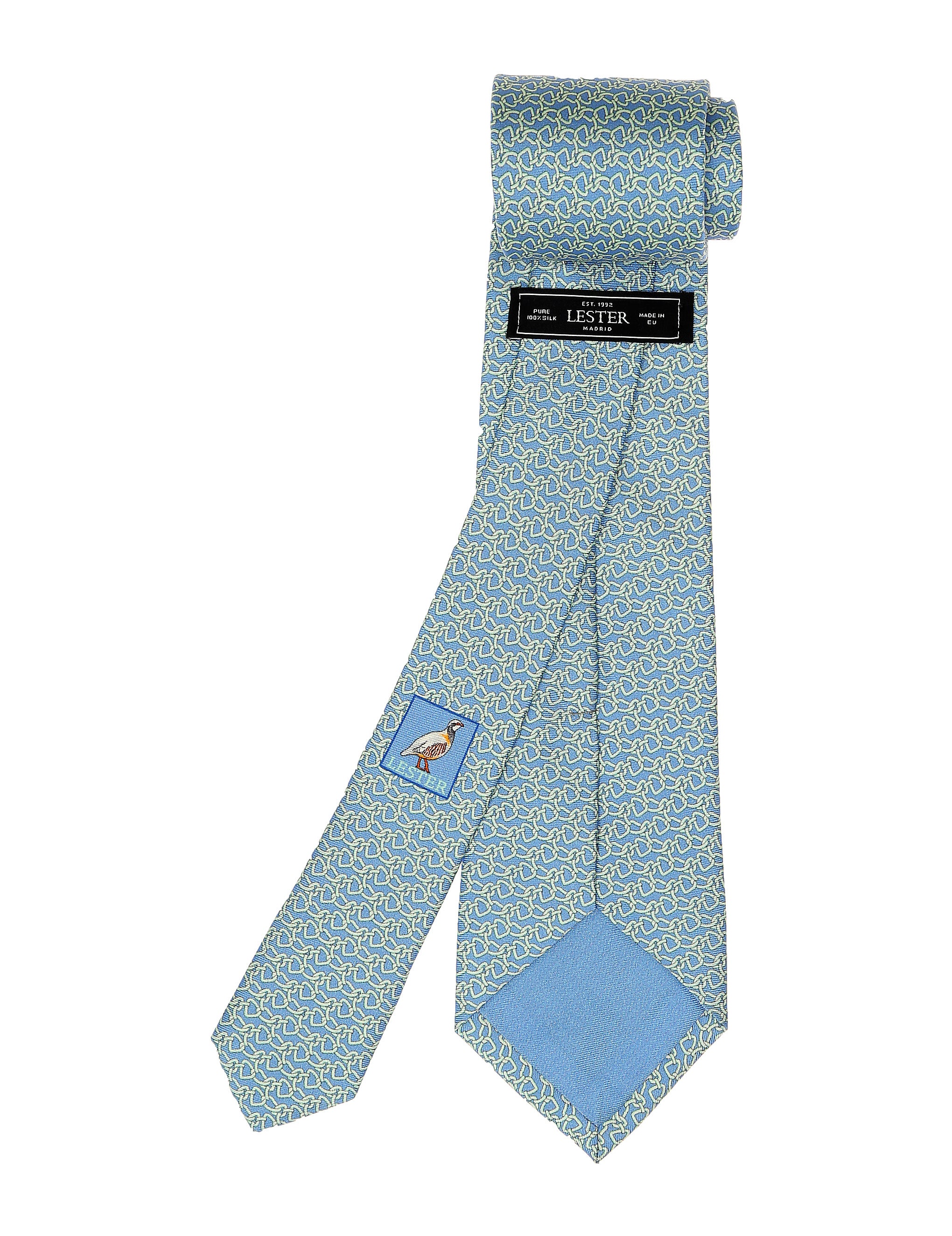 Corbata cadena horizontal Azul/verde