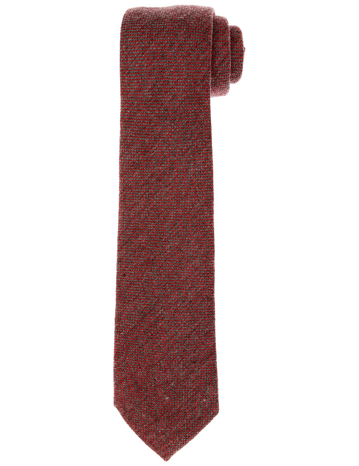 Corbata lana ojo de perdiz Burdeos
