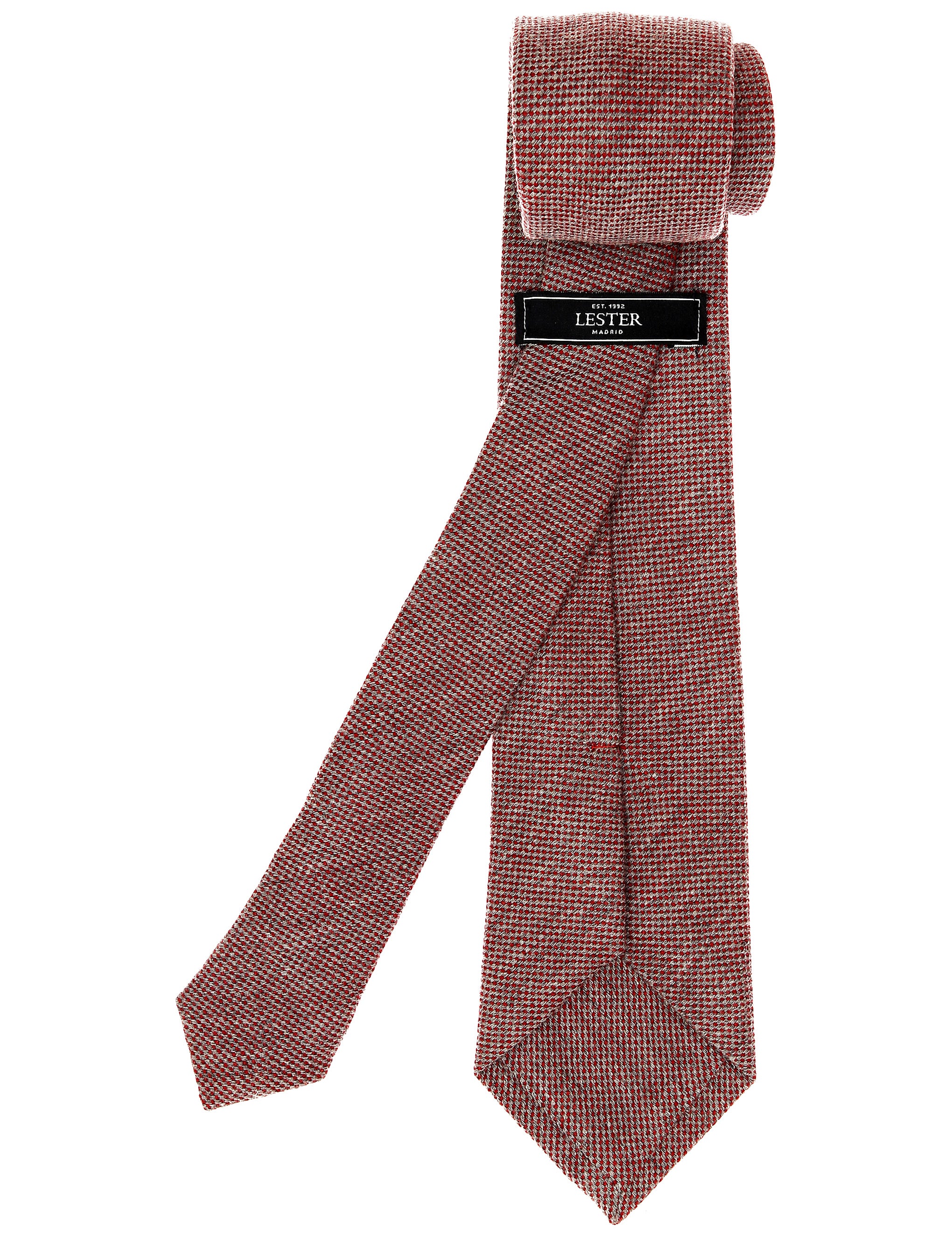 Corbata lana ojo de perdiz Rojo