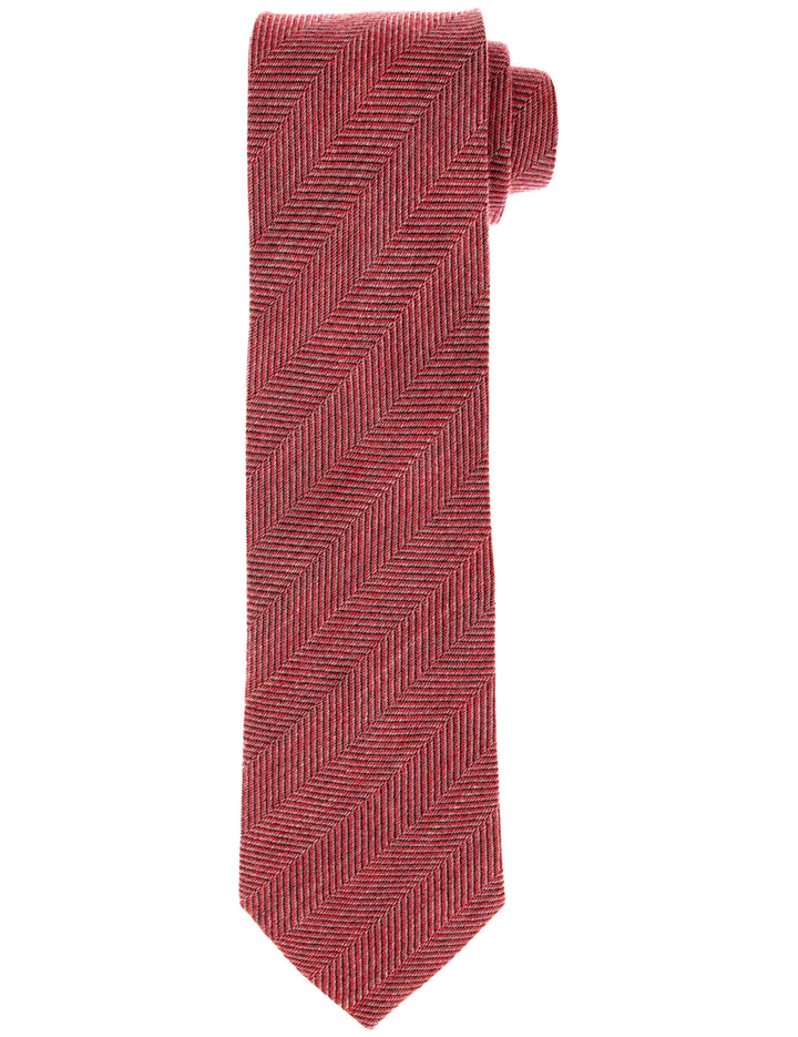 Corbata lana chevronne Rosa