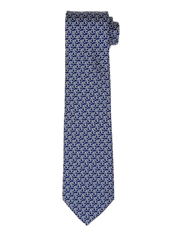 Corbata cadena horizontal Azul/azul