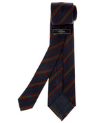 Corbata lana riga Azul/verde