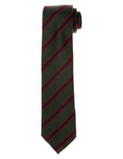Corbata lana riga Verde/azul
