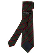 Corbata lana riga Verde/azul