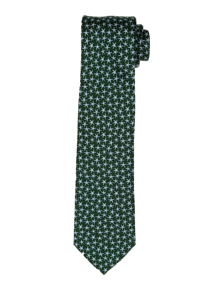 Corbata  estrellas Verde/azul