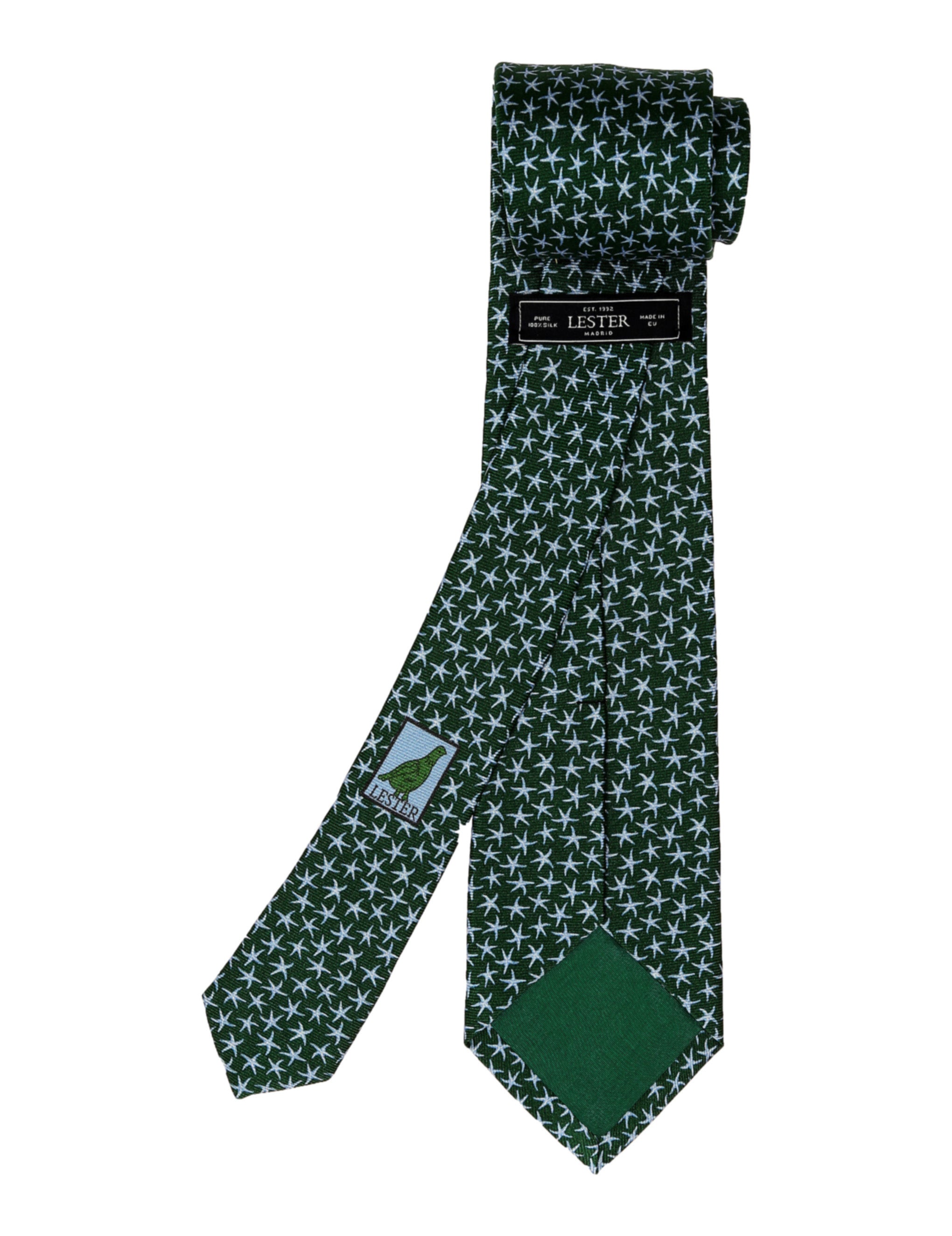 Corbata  estrellas Verde/azul
