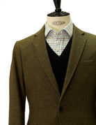 Chaqueta tweed espiga Verde