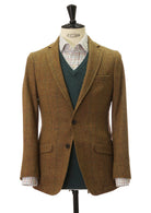 Chaqueta tweed derby Marrón