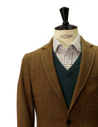 Chaqueta tweed derby Marrón