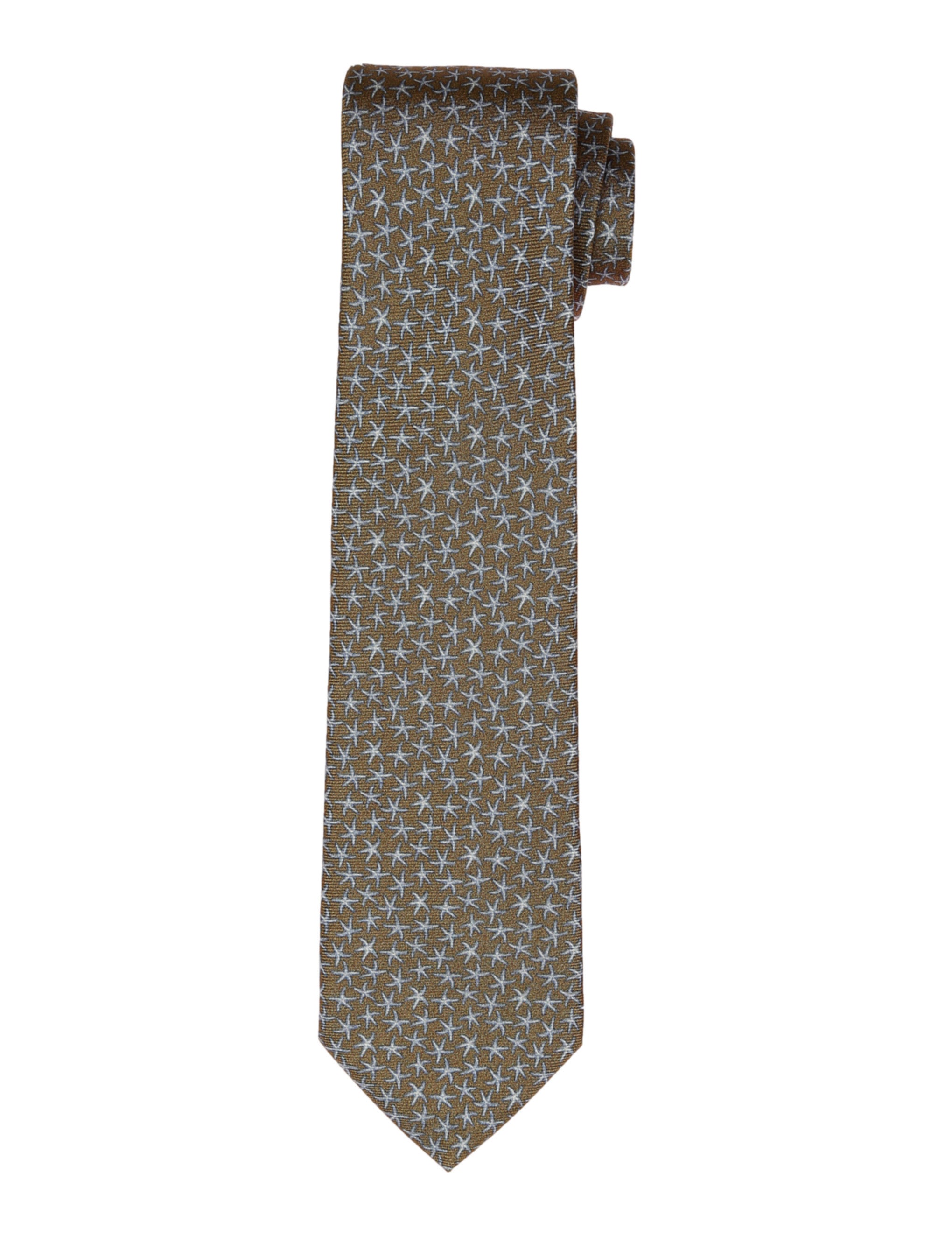 Corbata  estrellas Marron/azul