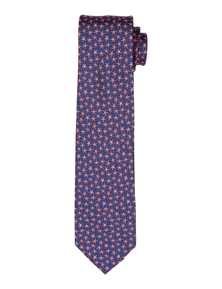 Corbata  estrellas Azul/rosa