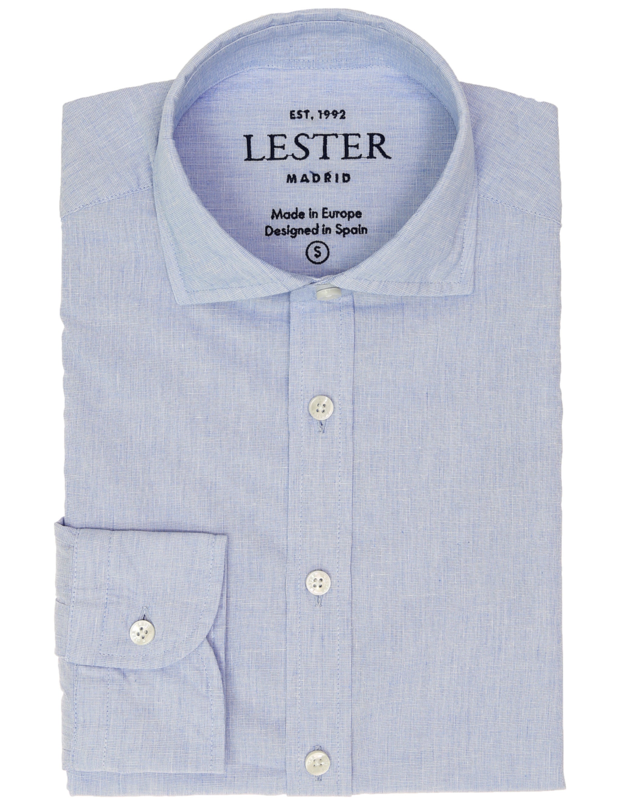 Camisa sport lino/alg  fil a fil Azul