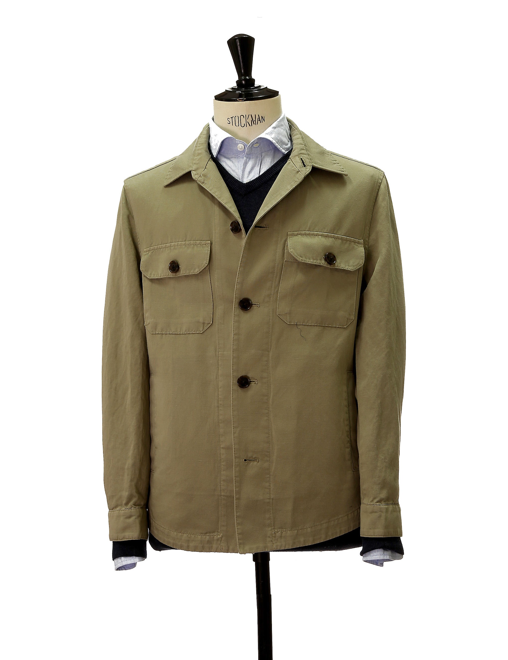 Overshirt lino algodón Verde