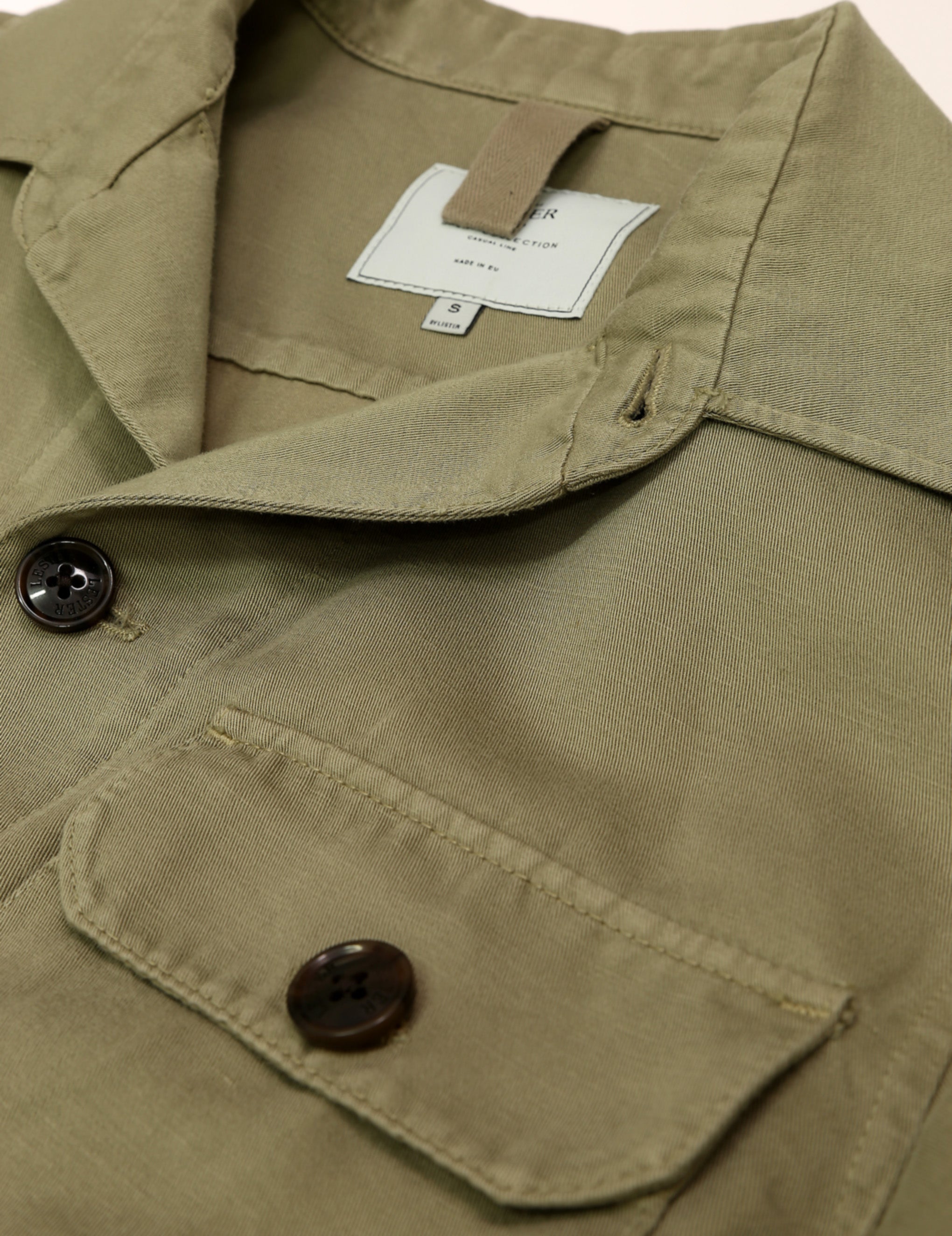 Overshirt lino algodón Verde